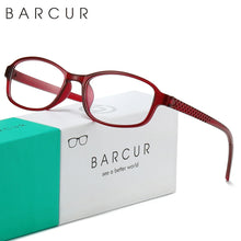 将图片加载到图库查看器,BARCUR Original Classic Presbyopia Glasses for Men and Women High-Quality Plastic Frame with Hinge Splicing Pattern and Mirror Legs Transparent AC Lenses for Reading