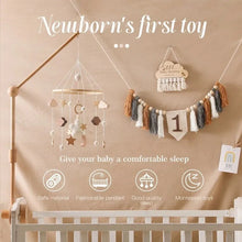 Load image into Gallery viewer, Wooden Baby Crib Mobile with Music Box Bell