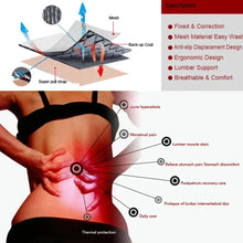 将图片加载到图库查看器,Adjustable Magnetic Therapy Back Belt – Lumbar Support & Self-Heating