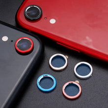 Load image into Gallery viewer, Camera Protection Ring with Metal Camera Protection Film For iPhone XR Metal Camera Protector Ring Circle Compatible with iPhone XR Aluminum Alloy Back Lens Protective Glass Cover