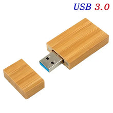 Load image into Gallery viewer, JASTER Wooden Block USB 3.0 Flash Drive Red Wood Pendrive 4GB 8GB 16GB 32GB 64GB 128GB Memory Stick U Disk Gift