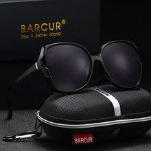 将图片加载到图库查看器,BARCUR Oversized Square Polarized Sunglasses for Women – Fashion Gradient Lens Summer Eyewear with UV400 Protection – Lightweight PC Comfortable Frame Trendy Street Style Shades for Summer Shopping Beach & Travel