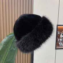 Load image into Gallery viewer, New Fluffy Fur Women's Winter Hat Winter Snow Ski Cap Female Faux Fur Thick Warm Windproof Hat Russian Hat Mink Fisherman's Hat