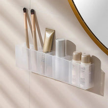 Load image into Gallery viewer, Mini Storage Box 3-Grid Plastic Makeup Brush Lipstick Storage Multi-Functional Desk Organizer for Home Kitchen Bathroom