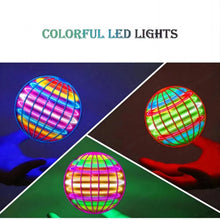 将图片加载到图库查看器,Flying Spinner Ball with LED Lights – Hand-Controlled Boomerang Toy for Kids & Adults, 360° Rotating Indoor Outdoor Hover Ball
