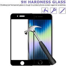 将图片加载到图库查看器,3PCS Full Cover Tempered Glass For iPhone SE 2022 2020 7 8 Plus Screen Protector Black Edge On iPhone SE3 SE2 Protective Glass Anti Fingerprint Film Screen Protector for iPhone