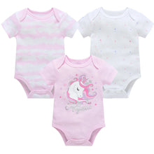Load image into Gallery viewer, 3/6 PCS Baby Cotton Bodysuits Set Short Sleeve Summer Outfits for Newborn Boys & Girls 0β12 Months