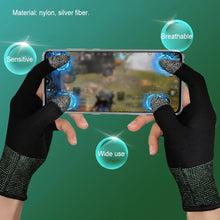 Load image into Gallery viewer, 2pcs Finger Thumb Sleeve Gloves For Gamer Non-scratch Portable Mobile Gaming Gloves Gaming Accessories Comfortable Sweat Proof