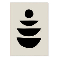Load image into Gallery viewer, Geometric Leaf Rainbow Boho Canvas Wall Art | Nordic Abstract Poster