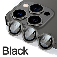 将图片加载到图库查看器,Full Cover Frame Glass Camera Lens Protector For iPhone 14 Plus Lens Glass For iPhone 11 12 13 Pro Max Mini Premium Tempered Glass Film Aluminum Alloy Lens Ring Cover Camera Protector