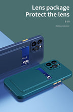 将图片加载到图库查看器,White Luxury Card Holder Phone Case for iPhone 13 12 Pro Wallet Soft Back Cover Shockproof Cute Protective Case for iPhone Cute Case With Card Holder