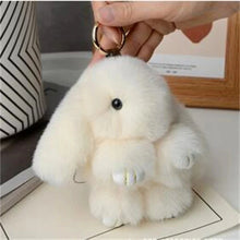 Load image into Gallery viewer, 15cm Rabbit Fur Keychain – Cute Bag & Car Pendant Accessory for Women