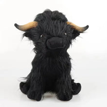 Load image into Gallery viewer, Highland Cow Plush Toy - Adorable Realistic Stuffed Animal with Long Fluffy Hair, Soft Cuddly Gift for Kids, Children & Collecto