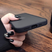 Load image into Gallery viewer, Luxury Shockproof Armor Phone Case For iPhone 11 12 13 14 Pro Max Silicone Clear Hard Cover Protective Hard Back Cover with Soft Edge Bumper Shockproof Anti-Drop Case For iPhone