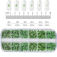 Load image into Gallery viewer, 100/50cm Luxury Crystal Chain Nail Charms - 1.5/2mm Clear & AB Diamond Nail Art Decoration