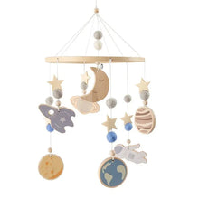 Load image into Gallery viewer, Wooden Baby Crib Mobile with Music Box Bell