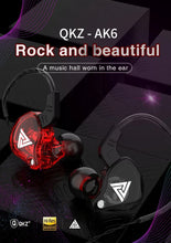 Load image into Gallery viewer, 3.5mm Cable Wired Earphones QKZ AK6 HiFi Sound Quality Earphone With Wire Gaming Headset Gamer Headphones Bass Cheap Sale Earbud