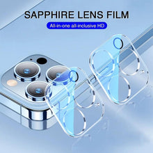 Load image into Gallery viewer, 3D Camera Glass Protectors for iPhone 13 14 Pro Max 12 Mini XR HD Back Lens Protective Glass Film on iPhone 11 12 PRO MAX X XS
