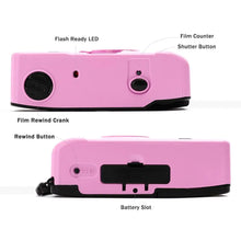 Load image into Gallery viewer, Original Kodak Film 35mm Camera with Flash Wind and Rewind Non-Disposable Retro Roll Cameras M35 M38 Manual Reusable Mini Gift
