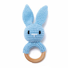 Load image into Gallery viewer, Crochet Animal Rattle Baby Toy Montessori Teether