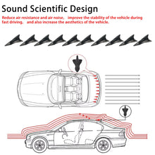 Load image into Gallery viewer, 10Pcs Universal PU Rear Roof Shark Fins Spoiler Wing Kit Car Roof Spoiler Bumper Spoiler Shark Fin Diffuser Vortex Generator