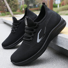 将图片加载到图库查看器,Men's Fashionable Solid Woven Knitted Running Shoes - Lightweight, Breathable, Non-Slip - Perfect Sports Shoes for Out - Lightweight, Breathable, Anti-Slip