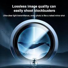 将图片加载到图库查看器,Full Cover Frame Glass Camera Lens Protector For iPhone 14 Plus Lens Glass For iPhone 11 12 13 Pro Max Mini Premium Tempered Glass Film Aluminum Alloy Lens Ring Cover Camera Protector