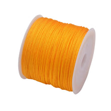 Load image into Gallery viewer, 50 Yards 0.8mm Braided Nylon Cord – Durable Satin String for Jewelry Making, Beading, Macrame, Chinese Knot & DIY Crafts