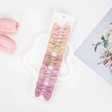 Load image into Gallery viewer, 10Pcs Mini Hair Bows Clips for Baby Girls Cute Plaid Hairpins