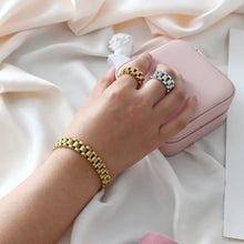Load image into Gallery viewer, Luxury 18K Gold Plated Waterproof Wrist Bracelets for Women Stainless Steel Popular Watch Band Bracelets Jewelry Accessories