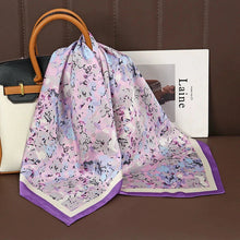 Load image into Gallery viewer, Luxury Satin Silk Square Scarf – Shawl, Hijab & Fashion Wrap 2023