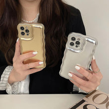 Load image into Gallery viewer, Women Luxury Gold Color Shockproof Phone Case for iPhone 14 13 12 11 Pro Max X Xs Max XR Shock-Absorbing Elegant Shiny Case for iPhone Strong iphone Back Cover