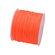 Load image into Gallery viewer, 50 Yards 0.8mm Braided Nylon Cord – Durable Satin String for Jewelry Making, Beading, Macrame, Chinese Knot & DIY Crafts