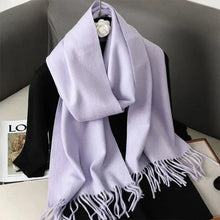 Load image into Gallery viewer, 62-Color Winter Cashmere Scarf – Warm Tassel Pashmina Wrap for Women