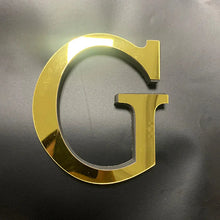 Load image into Gallery viewer, Gold Mirror 3D Letter Wall Stickers – Acrylic Peel & Stick Decor