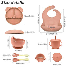 Load image into Gallery viewer, Silicone Baby Feeding Plate Set with Suction Bowl