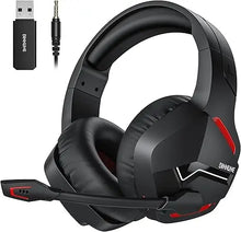 Load image into Gallery viewer, BINNUNE BW01 Wireless Gaming Headset with Mic for PC PS4 PS5 2.4G Bluetooth USB Gamer Headphones with Mic for Laptop Computer