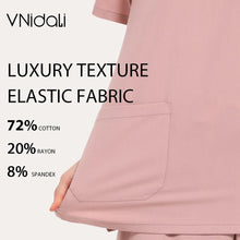 将图片加载到图库查看器,high quality elastic medical uniforms Paramedic Nurse Work healthcare workers Scrubs set beauty salons dental hospitals XS-XXL