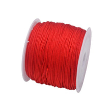 Load image into Gallery viewer, 50 Yards 0.8mm Braided Nylon Cord – Durable Satin String for Jewelry Making, Beading, Macrame, Chinese Knot & DIY Crafts