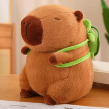 Load image into Gallery viewer, Strawberry Hat Capybara Plush – Small Turtle Backpack Pendant Toy
