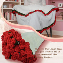 Load image into Gallery viewer, 1pcs Finished Flower Bouquet Blanket Soft and Lightweight Knitted Throw Blankets for Birthday Wedding Valentineâs Day Home Decor