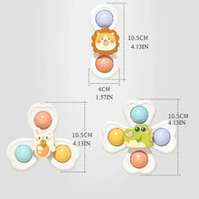 Load image into Gallery viewer, Suction Cup Spinning Cartoon Animal Spinner Toys Set