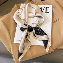 将图片加载到图库查看器,Luxury Silk-Feel Square Scarf – Satin Shawl, Hijab, Hair Wrap for Women