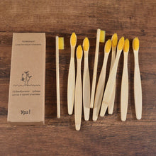 Load image into Gallery viewer, 10Pcs Colorful Toothbrush Natural Bamboo Tooth Brush Sets Soft Bristle Charcoal Teeth Eco Bamboo Toothbrushes Dental Oral Care