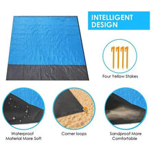 Load image into Gallery viewer, Waterproof Pocket Beach Mat โ Lightweight Folding Outdoor Blanket for Camping & Picnics