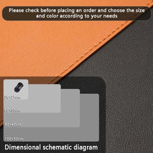将图片加载到图库查看器,Large PU Leather Office Desk Mat – Waterproof Dual-Tone Mouse Pad & Keyboard Desk Protector for Home or Office