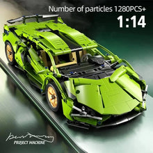 将图片加载到图库查看器,Technical Racing Sport Car 1280PCS Model Building Blocks City Mechanical Speed Vehicle Supercar Brick Puzzle Toys Kid Adult Gift