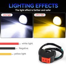 将图片加载到图库查看器,With Switch 2pc Super Bright Motorcycle LED Explorer Headlight Projector Fisheye Len LED Moto Fog Auxiliary Motorcycle Headlight