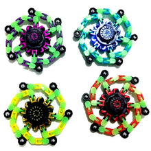 将图片加载到图库查看器,4PCS Glow-in-the-Dark Fidget Spinners – Deformable Robot Sensory Toys for Kids & Adults | Stress Relief Fingertip Gyro Party Favors