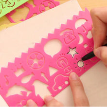 Load image into Gallery viewer, 4PCS Kids Drawing Toys Painting Template Board Plastic Ruler Art Craft Juguetes Learning Draw Educational Toys For Children Gift